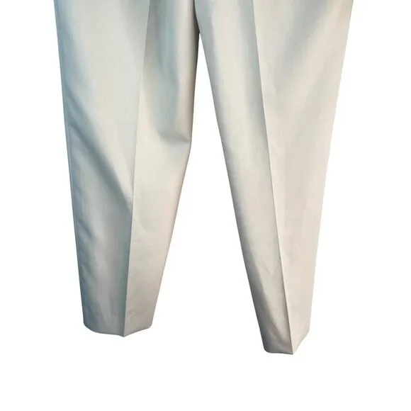 NWOT ZARA XS High-Waist Trousers With Wide Belt Neutral Cream High Rise - Picture 11 of 16